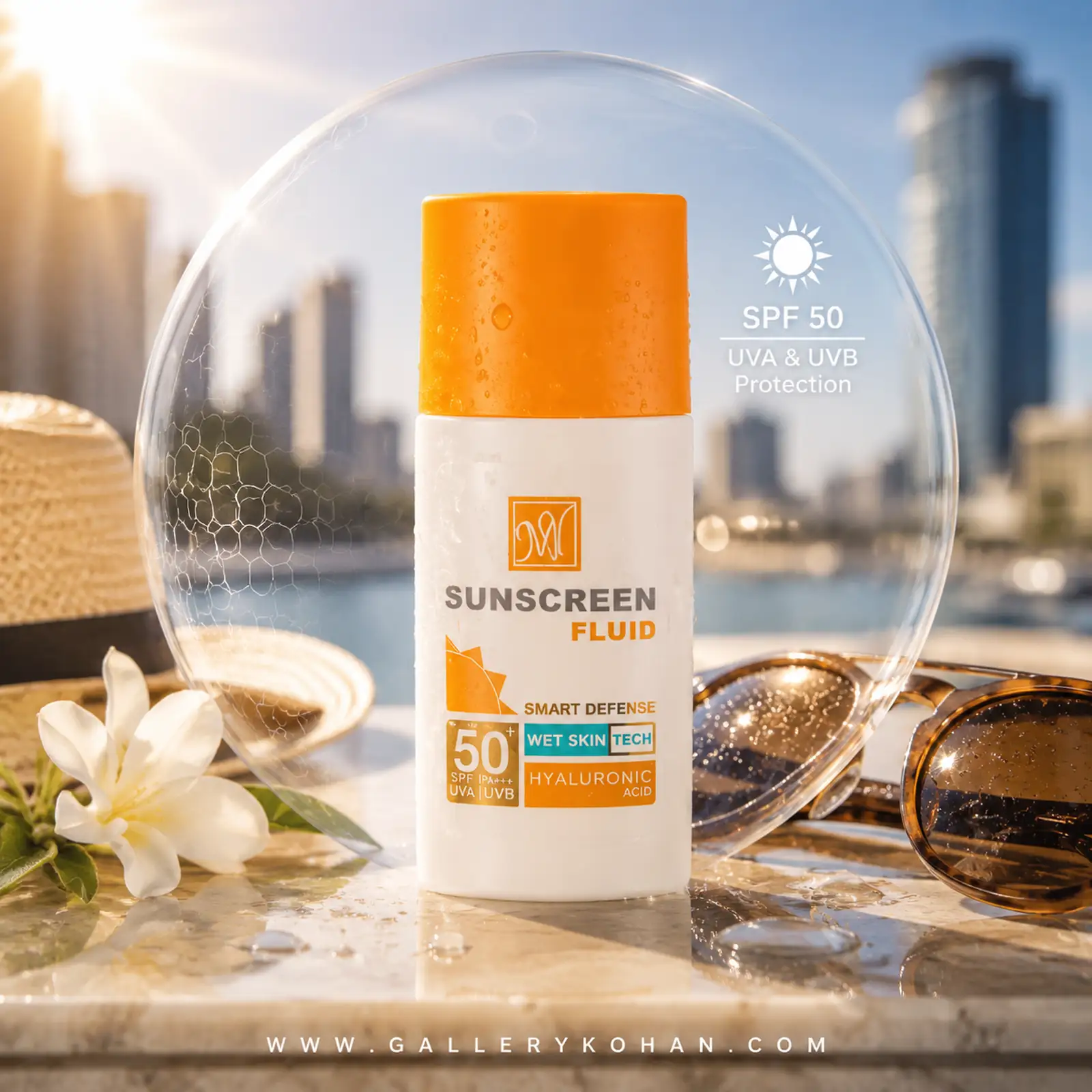 فلوئید ضد آفتاب بی‌رنگ و فاقد چربی مای SPF50
