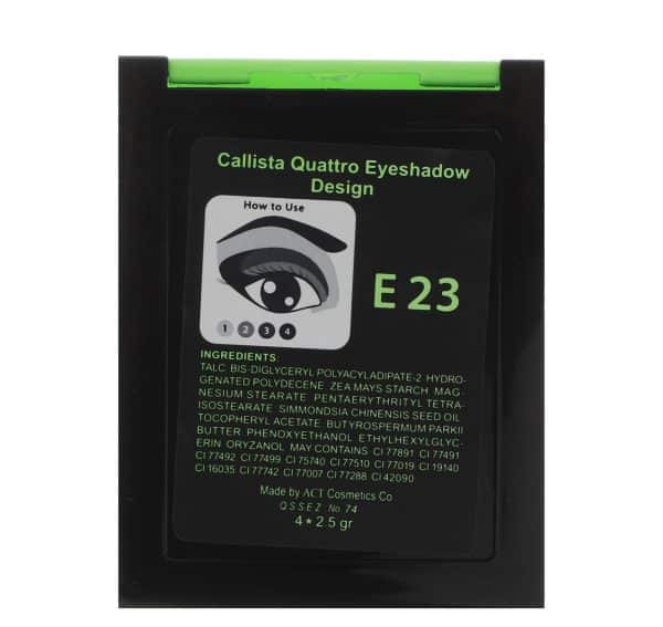 سایه چشم کالیستا مدل Quattro Eye Design شماره E23 | گارانتی اصالت و سلامت فیزیکی کالا