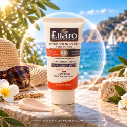 کرم ضد آفتاب کرم پودری الارو رنگ روشن SPF 25