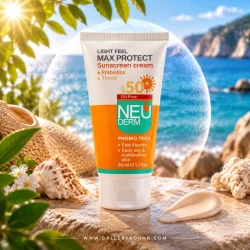 کرم ضد آفتاب کرم پودری فاقد چربی نئودرم Max Protect SPF50