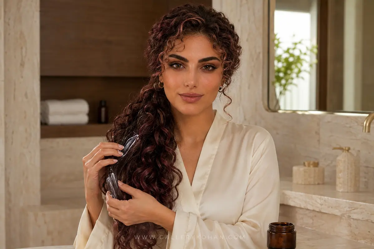مراقبت از رنگ موی اسپرسو و چری کولا با ماسک مو مراقبت از رنگ موی اسپرسو و چری کولا با ماسک مو