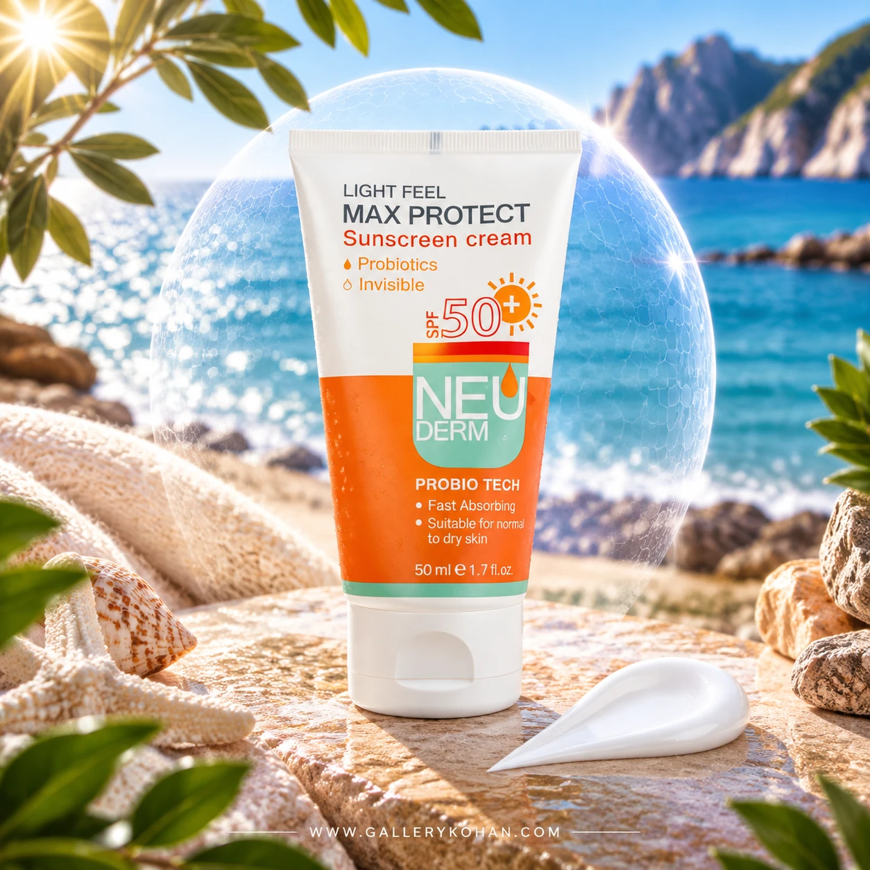 کرم ضد آفتاب بیرنگ نئودرم Max Protect SPF50 انواع پوست | GalleryKohan کرم ضد آفتاب بیرنگ نئودرم Max Protect SPF50 مناسب انواع پوست