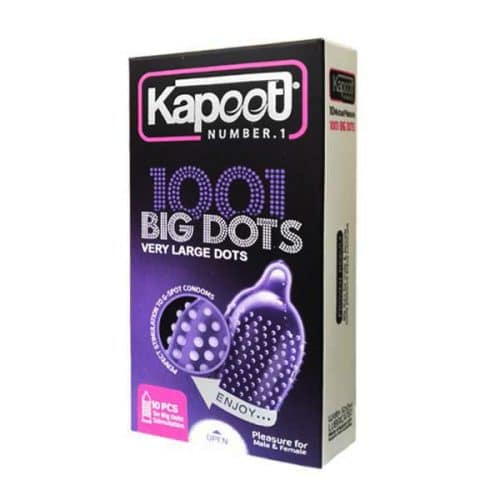 کاندوم کاپوت مدل BIG DOTS بسته 10 عددی | گارانتی اصالت و سلامت فیزیکی کالا