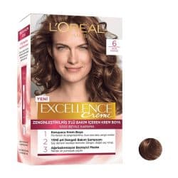 کیت رنگ مو لورآل سری Excellence شماره 6 حجم 48 میلی لیتر رنگ قهوه ای روشن | گارانتی اصالت و سلامت فیزیکی کالا