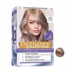 کیت رنگ مو لورآل مدل Excellence شماره 8.11 حجم 48 میلی لیتر رنگ دودی نسکافه ای | گارانتی اصالت و سلامت فیزیکی کالا