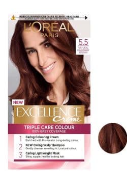 کیت رنگ مو لورآل سری Excellence شماره 5.5 حجم 48 میلی لیتر رنگ قهوه ای | گارانتی اصالت و سلامت فیزیکی کالا