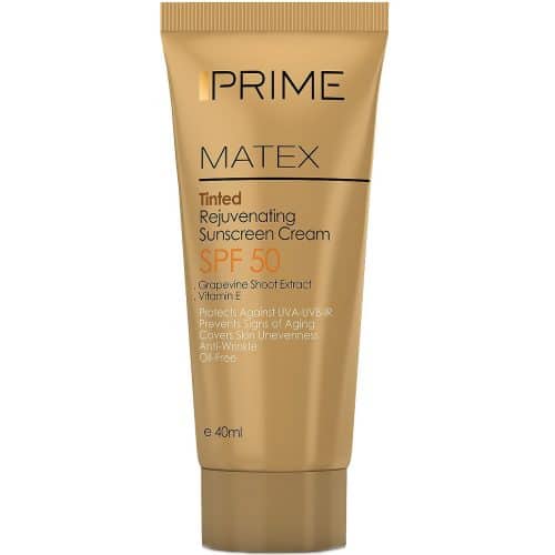 کرم ضدآفتاب رنگی پریم مدل Matex Tinted Rejuvinating SPF 50 حجم 40 میلی لیتر | گارانتی اصالت و سلامت فیزیکی کالا