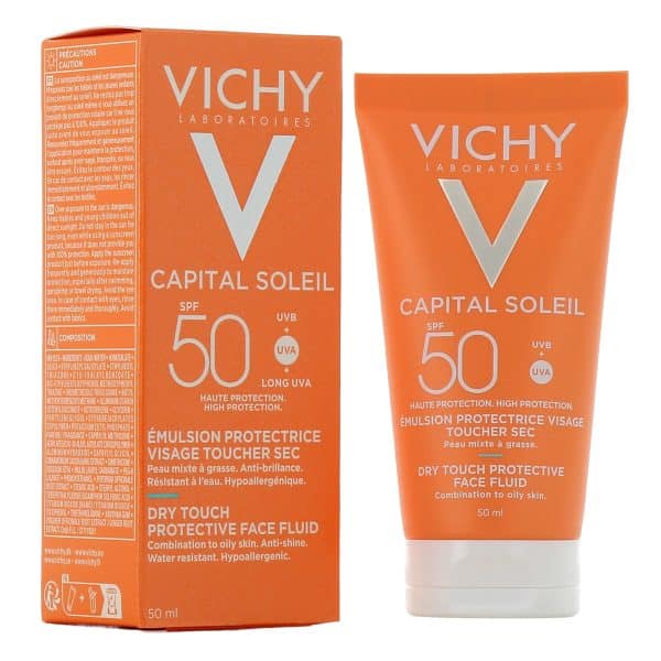 کرم ضد آفتاب بدون رنگ ویشی SPF 50 مدل Dry Touch ‌مناسب پوست‌های چرب و مختلط حجم 50 میلی‌لیتر | گارانتی اصالت و سلامت فیزیکی کالا