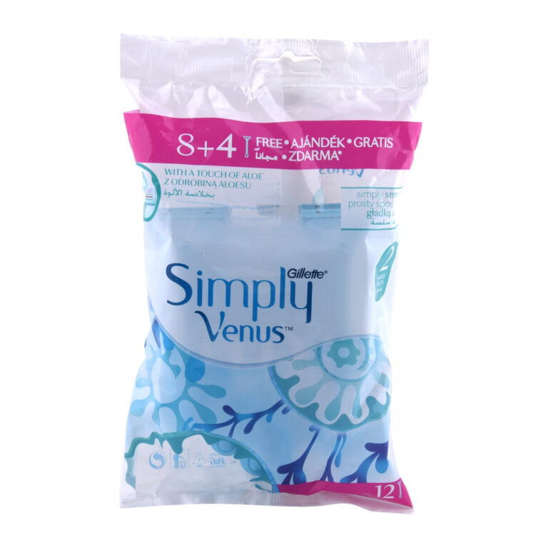 خودتراش ژیلت مدل Simply Venus بسته 12 عددی | گارانتی اصالت و سلامت فیزیکی کالا