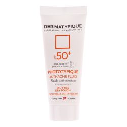فلوئید ضد آفتاب بدون رنگ درماتیپیک مدل anti acne محافظ UVA،UVB مناسب برای انواع پوست حجم 40 میلی لیتر | گارانتی اصالت و سلامت فیزیکی کالا