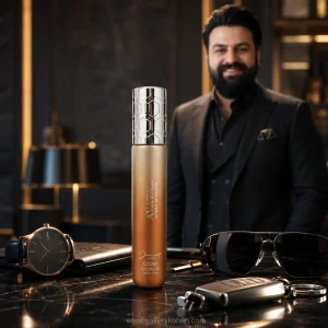 مدل در حال استفاده از عطر جیبی ژک ساف AVATAR