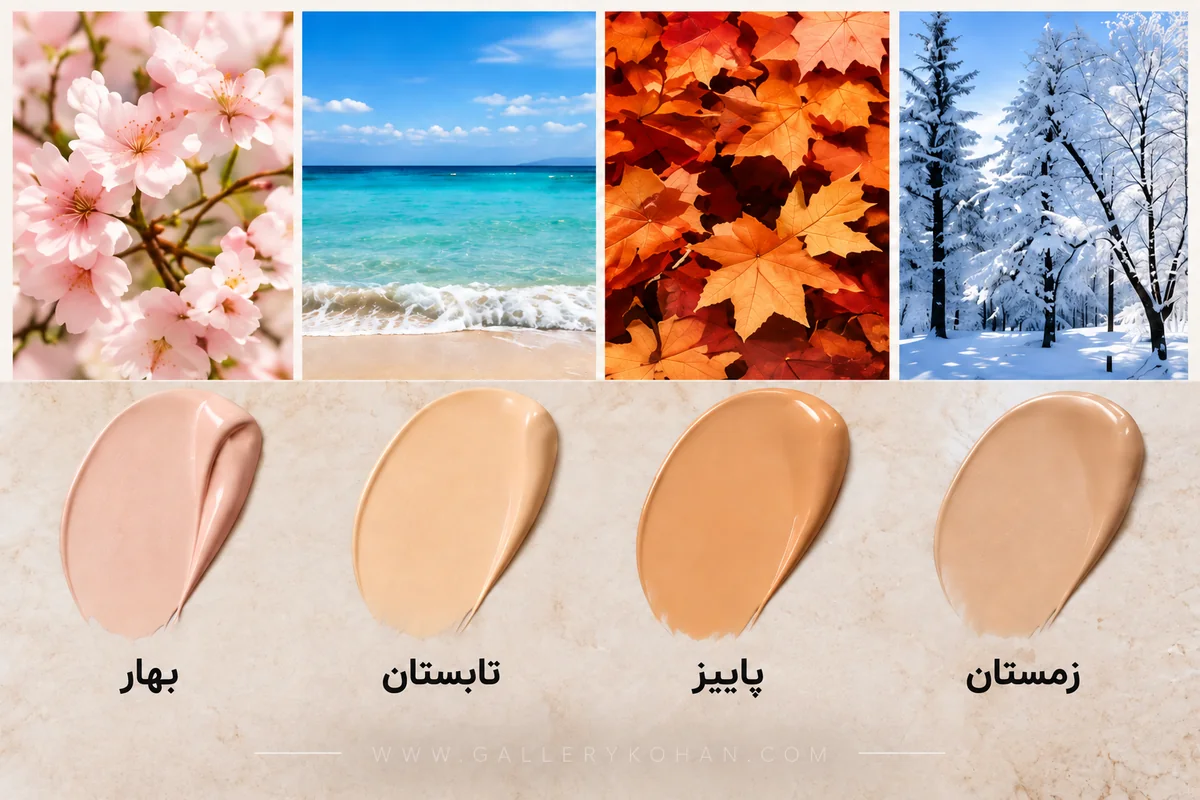 تغییر شید کرم پودر در تابستان و زمستان با تغییر رنگ پوست