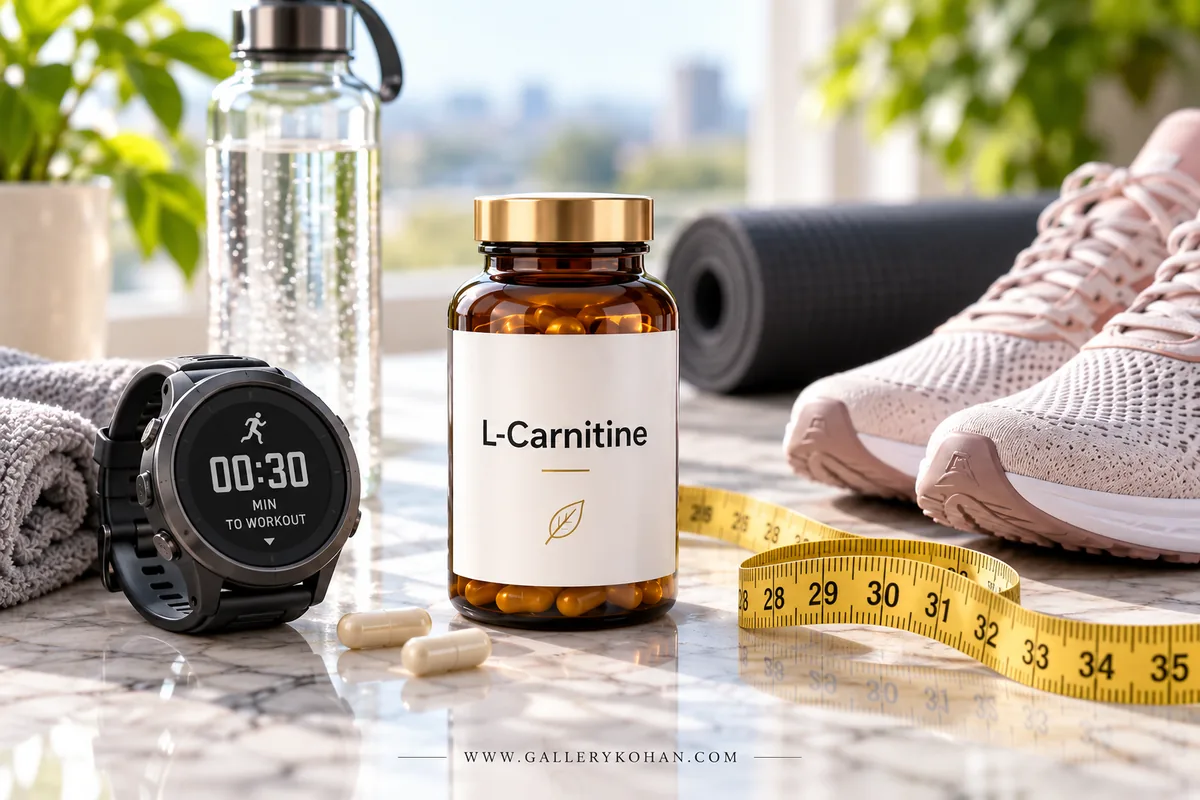 ال‌کارنیتین در کنار ساعت ورزشی برای توضیح بهترین زمان مصرف