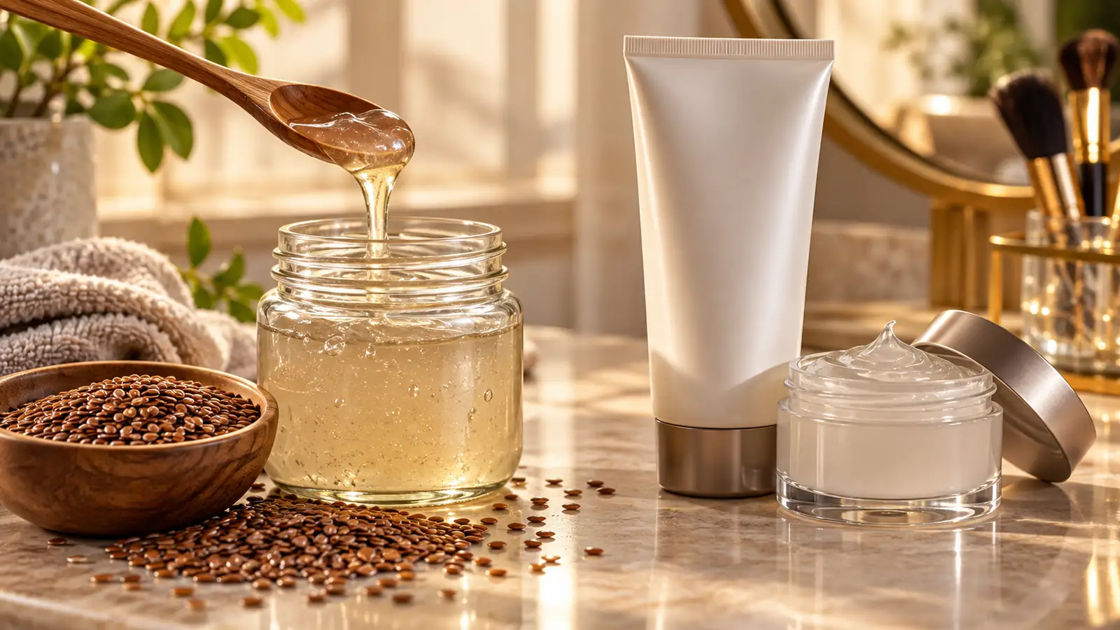 مقایسه نتیجه ژل تخم کتان و ژل مو آماده روی موهای فر