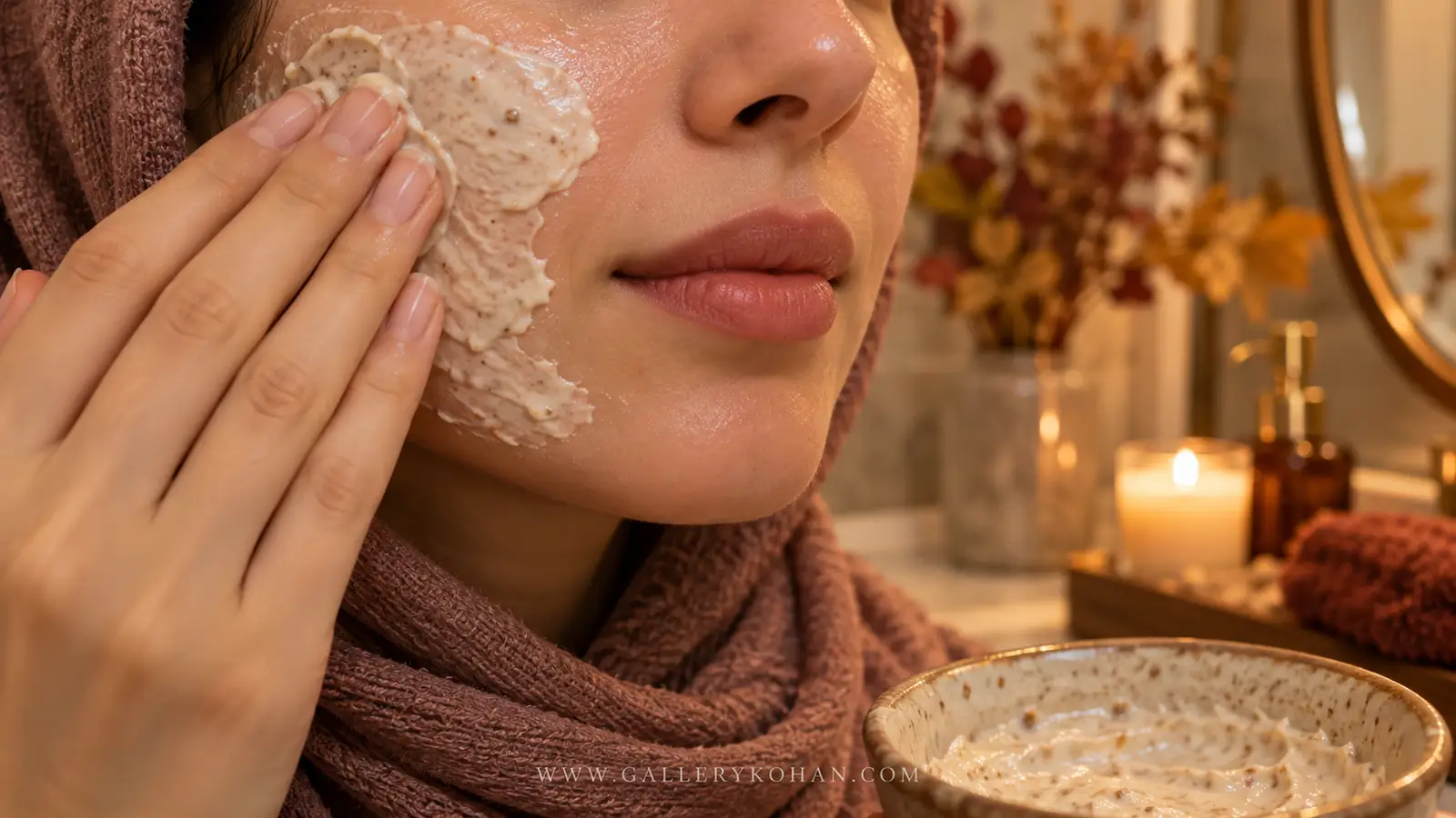 روش استفاده از ماسک خانگی روی پوست صورت در روتین پاییزی